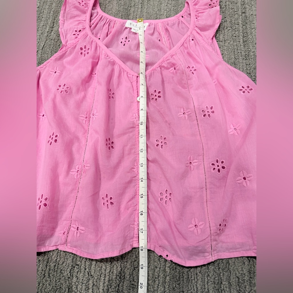 Velvet by Graham & Spencer Pink Ruffle Top - Picture 14 of 16